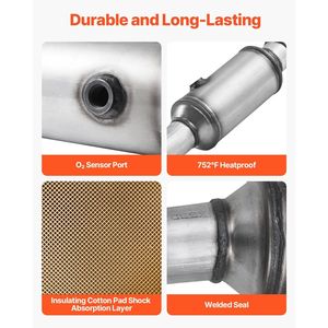 Convertitore Catalitico Compatibile con Chrysler 200 Sebring/Dodge Avenger Caliber Journey/Jeep Compass Patriot 2.4L L4 Anteriore - Product Image 5