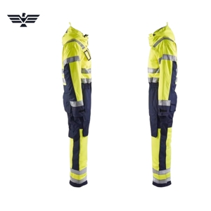 Custom High Visibility Waterproof Coverall Safety Suit Reflective Industrial <b>Workwear</b> Insulated <b>Winter</b> Protective Overall - Product Image 5