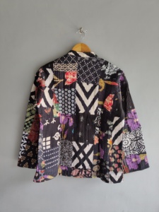 Women's Quilted <b>Patchwork</b> <b>Jacket</b> Mandarin Collar Full Sleeves Regular Lengths Autumn Style Eco-Friendly Breathable Cotton Covere - Product Image 6