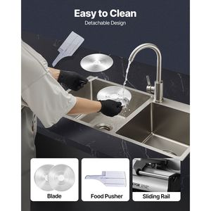 Affettatrice Elettrica per Alimenti da 8,7 Pollici, 180W, con Due Lame Premium in Acciaio Inox SUS420, Regolabile da 0 a 0,6 Pollici, Tritacarne e Affettatrice - Product Image 5