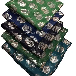 2022畅销手工定制设计女士围巾柔软舒适闪亮多彩色围巾由印度制造商