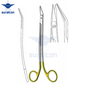 กรรไกรผ่าตัด Dean Scissors Plain ขนาด 12 ซม. 4-3/4 นิ้ว ปลายกึ่งทู่ รุ่น TC สีทอง พร้อมใบมีดตัดที่แม่นยำและใช้งานได้อย่างมืออาชีพ - Product Image 4