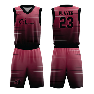 Maillot de basket-ball personnalisé OEM, uniforme respirant à séchage rapide en polyester, ensemble de basket-ball avec short - Product Image 3