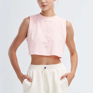 Nouveau design – Débardeur court à manches longues coupe classique 100 % polyester séchage rapide pour yoga et fitness avec fente dorsale respirante - Product Image 1