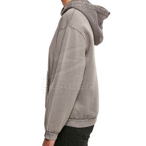 Sudadera con Capucha de Invierno Personalizable al por Mayor, Estilo Urbano, Lavado Ácido, Interior Suave Cepillado, Poliéster/Algodón, Secado Rápido, Lavado Único - Product Image 3