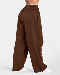 OEM <b>Women's</b> Contrastline Full Zip Tracksuit Two Piece Casual Outfit Relaxed <b>Jacket</b> And Wide Leg Pants Matching Apparel Set - Product Image 6