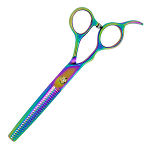 Ciseaux de coiffure Cobalt à dents 32 en acier inoxydable pour effilage des cheveux, usage manuel, pour salons de beauté et usage domestique, finition plasma - Product Image 4