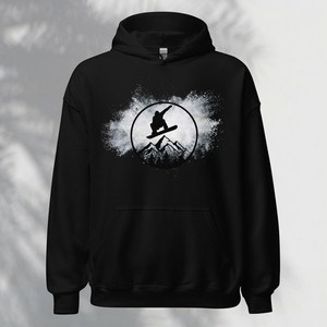 Sweat-shirt à capuche noir avec imprimé panda faisant du skateboard, vêtements décontractés pour hommes, automne - Product Image 4