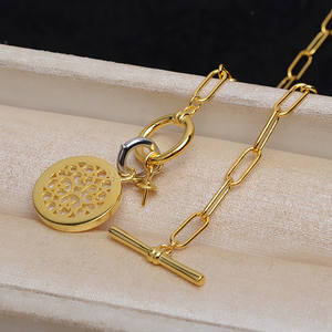 S925 <b>Silver</b> Coarse <b>Cross</b> Chain Set Men's Women's Shell Baroque Jewelry <b>Pendant</b> Necklace Fashionable Fashion <b>Pendant</b> Necklaces - Product Image 4