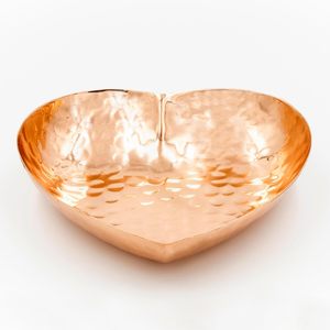 Plato de Cobre en Forma de Corazón - Plato de Cobre Puro Martillado a Mano - Tazón en Forma de Corazón para el Día de la Madre, Bodas, Aniversarios, San Valentín - Product Image 6