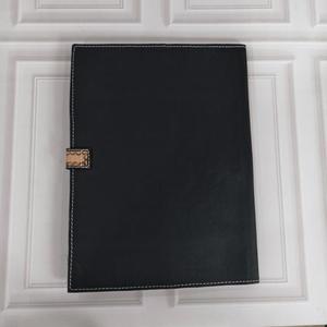 New Custom Top Quality Genuine Leather Business Planner <b>Portfolio</b> Cowhide File <b>Folder</b> Document <b>Folder</b> Binder With Card Holder - Product Image 3