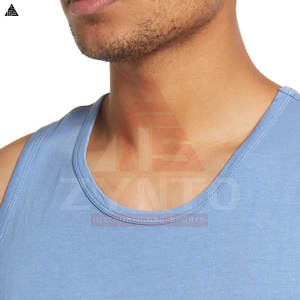 Débardeurs de musculation et de fitness pour hommes en coton avec logo personnalisé, débardeurs de course à pied pour hommes - Product Image 5
