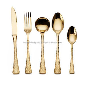 Juego de cubiertos de oro TCD de tendencia para boda, vajilla de alta elegancia, juego de cubiertos antiguos, diseño ecológico y personalizado - Product Image 4