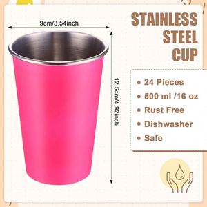 Gobelet empilable en acier inoxydable personnalisé, gobelet en métal incassable pour bar, camping, voyage et cadeaux promotionnels - Product Image 2