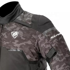 Men's Motorcycle <b>Jacket</b> Full Sleeve Windproof All Seasons Riding Gear Black <b>Camo</b> Print Design - Product Image 4