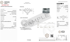Joya de Alta Gama para Hombre con Certificado IGI, Diamante Cultivado en Laboratorio CVD de 5.00 Quilates, Corte Brillante Redondo, Color D, Claridad VS1, 10.92 mm - Product Image 2