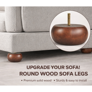 Pieds de table de canapé tournés en bois massif de qualité supérieure, robustes, pièces de rechange pour meubles de salon, appartement, sur mesure, OEM - Product Image 2