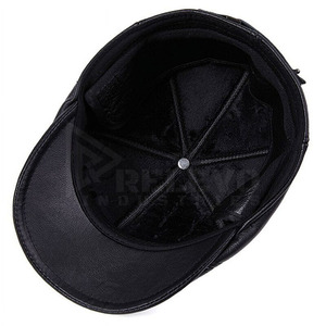 Casquette de baseball en cuir de haute qualité pour femme, ajustable avec fermeture à bouton, logo personnalisé, motif lettres, unisexe, style streetwear, commande en gros - Product Image 4