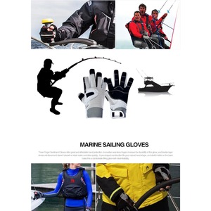 Gants de navigation pour hommes et femmes, pour la navigation, la pêche, le kayak, protection UV, gants à doigts courts en carbone - Product Image 5