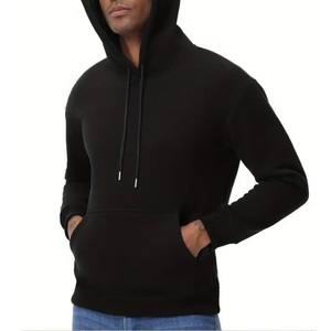 Sweat-shirt à capuche en molleton personnalisé pour homme, manches longues, sport, hiver, 100% coton, poche kangourou et capuche - Product Image 4