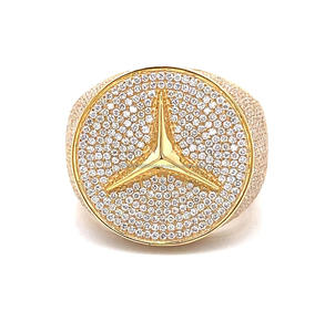 Luxury Unisex <b>Moissanite</b> <b>Ring</b> 925 Sterling Silver Classic Hip Hop Rapper Pave Setting Bling Blingory Worldwide Shipping for Gift - Product Image 1