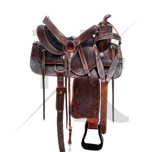 Premium Western Riding Saddle Comfortable Horse Tack Ranch Equipment Genuine Leather OEM Manufacturer Luxury <b>Equestrian</b> saddles - Product Image 3