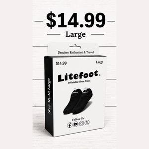 Calzadores Inflables Portátiles Litefoot Medianos de TPU, Modelo LISTM, Ligeros, Antiarrugas, para Guardar Zapatillas - Product Image 1