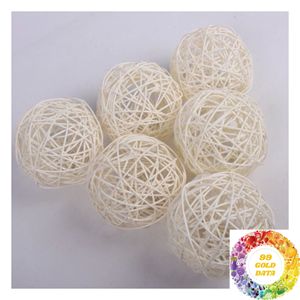ลูกบอลหวายขายส่ง ขนาด 3 ซม. 5 ซม. 7 ซม. หลากสีสัน สำหรับงานฝีมือ DIY ตกแต่งบ้าน จัดงานปาร์ตี้ แต่งงาน และห่อของขวัญ - Product Image 4