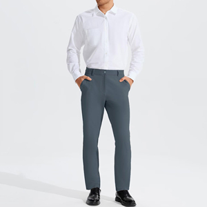 Men's <b>White</b> Golf Pants Solid Color Solid color golf pants Breathable woven polyester pants - Product Image 2
