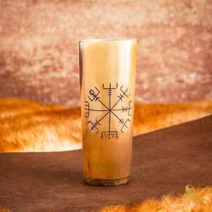 Auténtico Cuerno Vikingo Ecológico y Ligero para Beber, Cuerno Natural Pulido de Alta Calidad de Buey/Vaca, con Logotipo Personalizado - Product Image 4