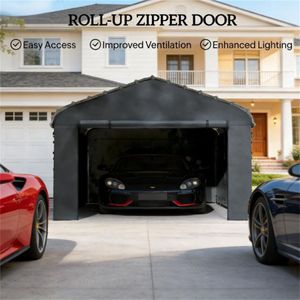 Pannello Laterale di Ricambio Grigio Scuro per Tettoia Auto, Copertura Laterale per Gazebo Auto - Product Image 4