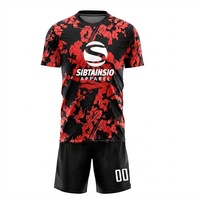 Tenues de football personnalisées unisexes pour adultes, tailles plus grandes, manches courtes, haute qualité, respirantes, 100% polyester, prix de gros pour les équipes