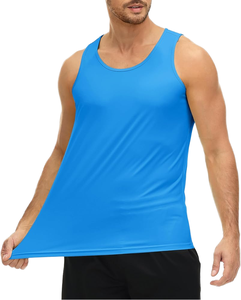 Débardeur décontracté pour homme avec logo personnalisé, respirant, à séchage rapide, extensible, léger, couleur unie, pour la remise en forme, l'entraînement, la salle de sport - Product Image 1