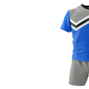Reliable Top Trending Product Outdoor Sports Training Rugby Uniforms Athletic Sportswear 2 Piece Jersey <b>T</b>-<b>Shirts</b> & Shorts Sets - Product Image 4