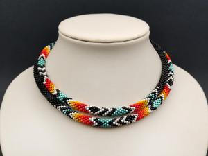 Cadena de 18 pulgadas de moda, tipo halter, de aleación personalizada, hecha a mano, con pedrería de cristal, para mujer, con diseño de cuerpo hueco y estilo barra nocturna natural - Product Image 6