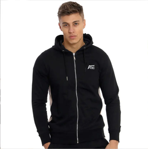 Conjunto Deportivo de Sudadera con Cremallera Negra para Hombre, Ropa Deportiva Personalizada para Gimnasio, Traje para Correr, Fabricante y Proveedor de Ropa al Por Mayor - Product Image 4