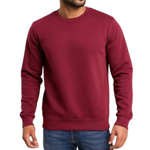 Mens Polyester Sweatshirt Cotton Polyester Sweatshirt Terry Sweatshirt Soft Breathable Casual OEM Manufacturer - Product Image 3