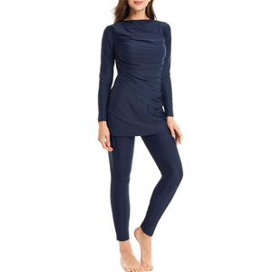 Conjunto de Traje de Baño de Manga Larga con Leggings para Mujeres Musulmanas, Traje de Baño Modesto de Secado Rápido, Traje de Baño Islámico de Cuerpo Entero, Burkini - Product Image 2