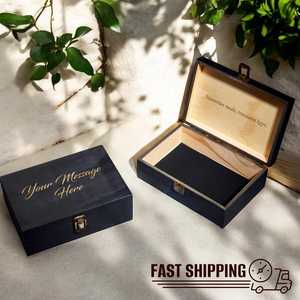 Personalized Engraved Modern Durable Wooden <b>Memory</b> <b>Box</b> Carved Keepsake Storage Chest Detachable for Photos Jewelry Letters Gifts - Product Image 3