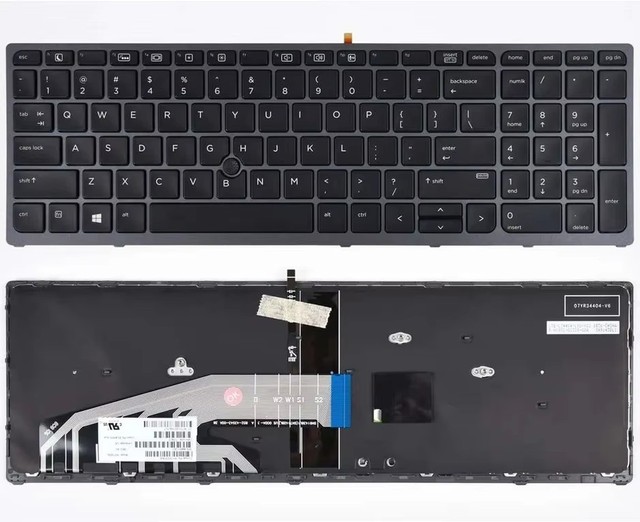 Laptop Keyboard Backlit With Pointer Frame for HP Zbook 15 G3 17 G3 PK131C32A01 Keyboard