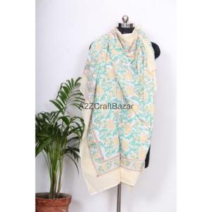 Pareo de Algodón 100% con Estampado Digital Argyle Floral para Mujer - Ligero y Suave para la Piel, Ideal para la Playa - Product Image 6