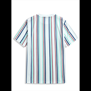 Camiseta Casual de Verano para Hombre, Estilo Urbano, Colores Personalizables, Rayas de Calidad Superior, Letras Bordadas - Product Image 2