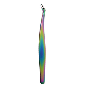 Pinzas de Acero Inoxidable Premium con Punta de Fibra para Mega Volumen, Alta Precisión, Antimagnéticas, Tecnología de Rejilla Antideslizante para Fácil Recogida de Pestañas - Product Image 1