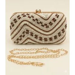 Bolso de cuentas indio hecho a mano, colorido, de lujo, artesanal étnico, con asa de baguette de cuentas de cristal, duradero, estilo moderno, bolso casual para bodas - Product Image 3