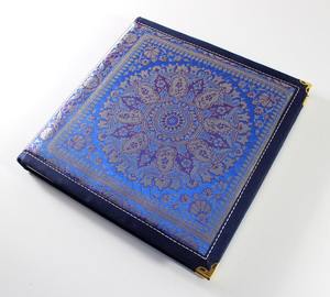 Customizable Decorative Shuttle Woven Fabric Made In Coloured <b>Silks</b> And With Gold And Silver Threads Corners Of The Journal - Product Image 2