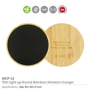 Bamboo Wireless Charger 10W Fast Charging Type-C Port Eco-Friendly Mobile Phone Charger - Product Image 3