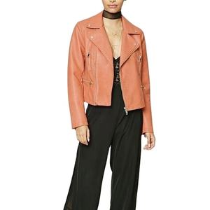 Chaqueta de Cuero para Mujer al Por Mayor, Precio de Fábrica, Chaqueta de Cuero de Primera Calidad con Diseño de Tela de Primera Calidad, Manga Larga - Product Image 3