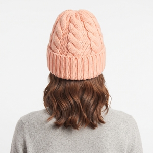 Bonnet d'hiver épais en laine acrylique personnalisé, unisexe, tricoté en torsades, chaud et doux, idéal pour le ski, les voyages et le quotidien - Product Image 6