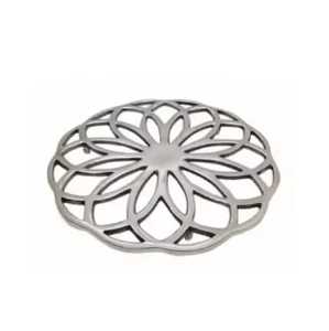 Silver <b>Metal</b> Sunburst Swirl Flame <b>Trivet</b> Heat Resistant Hot Pot Stand Pad Rubber FeetSilver <b>Metal</b> Sunburst Swirl Flame <b>Trivet</b> He - Product Image 6