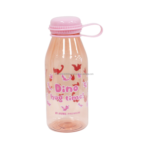 ขวดน้ำพลาสติก PET ปลอดสาร BPA ขนาด 500 มล. สำหรับเด็ก ฝาปิดแบบคุกกี้ สายสะพาย พิมพ์ลายได้ตามต้องการ ขวดน้ำสำหรับโรงเรียน สำหรับตั้งแคมป์และเดินป่า - Product Image 2